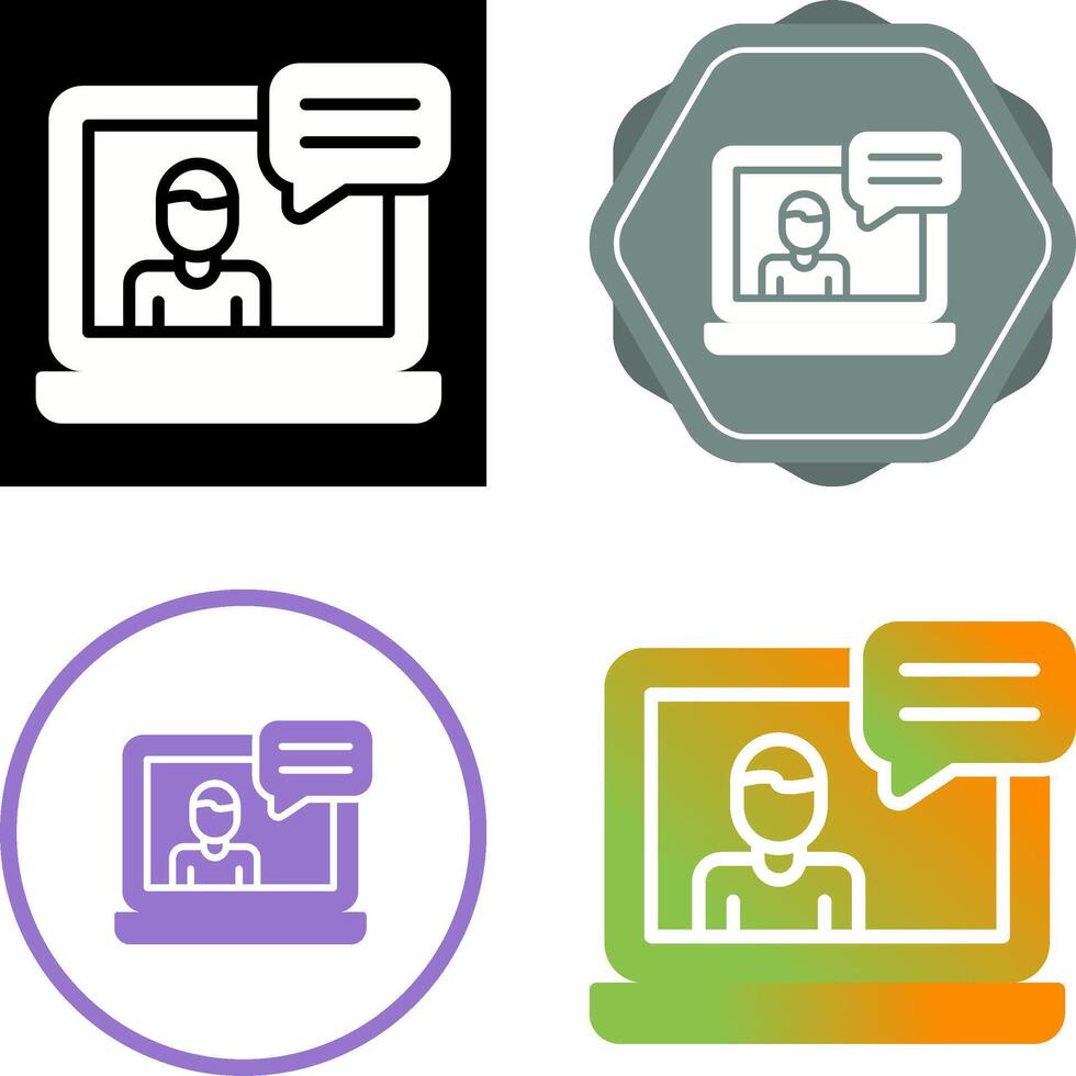 Web Conference Vector Icon