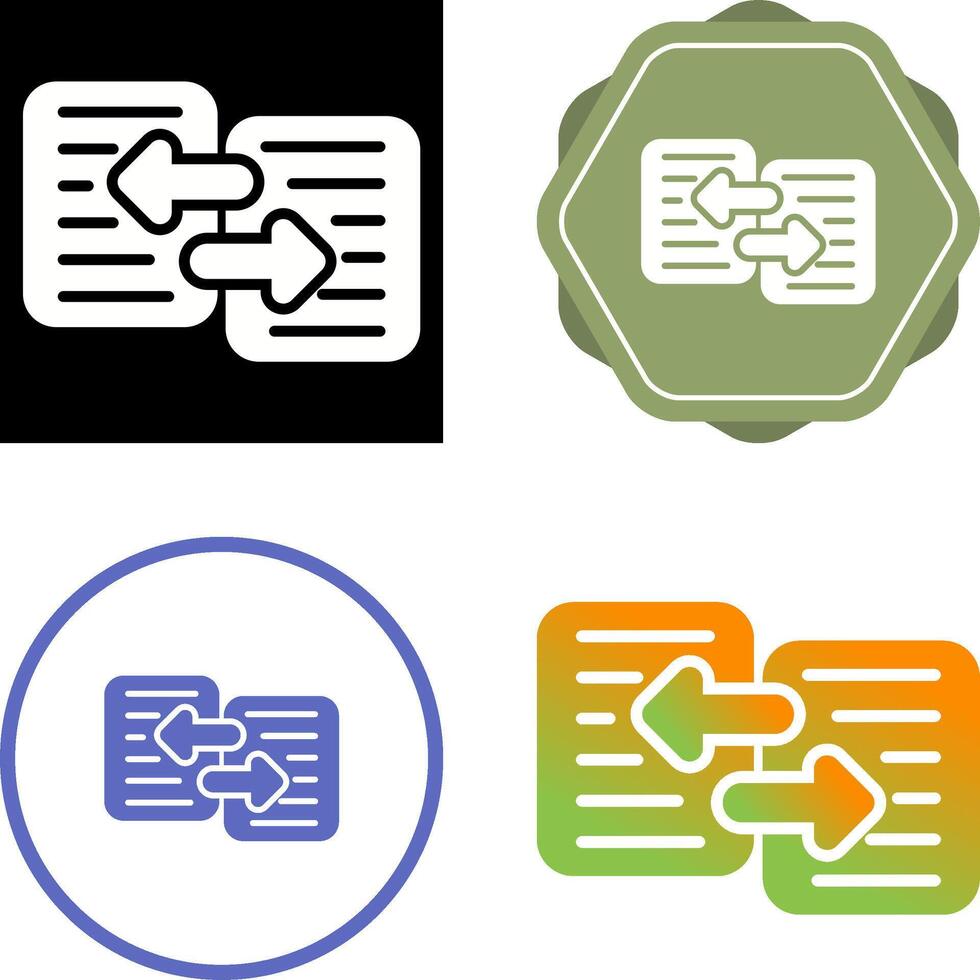 icono de vector de transferencia de datos