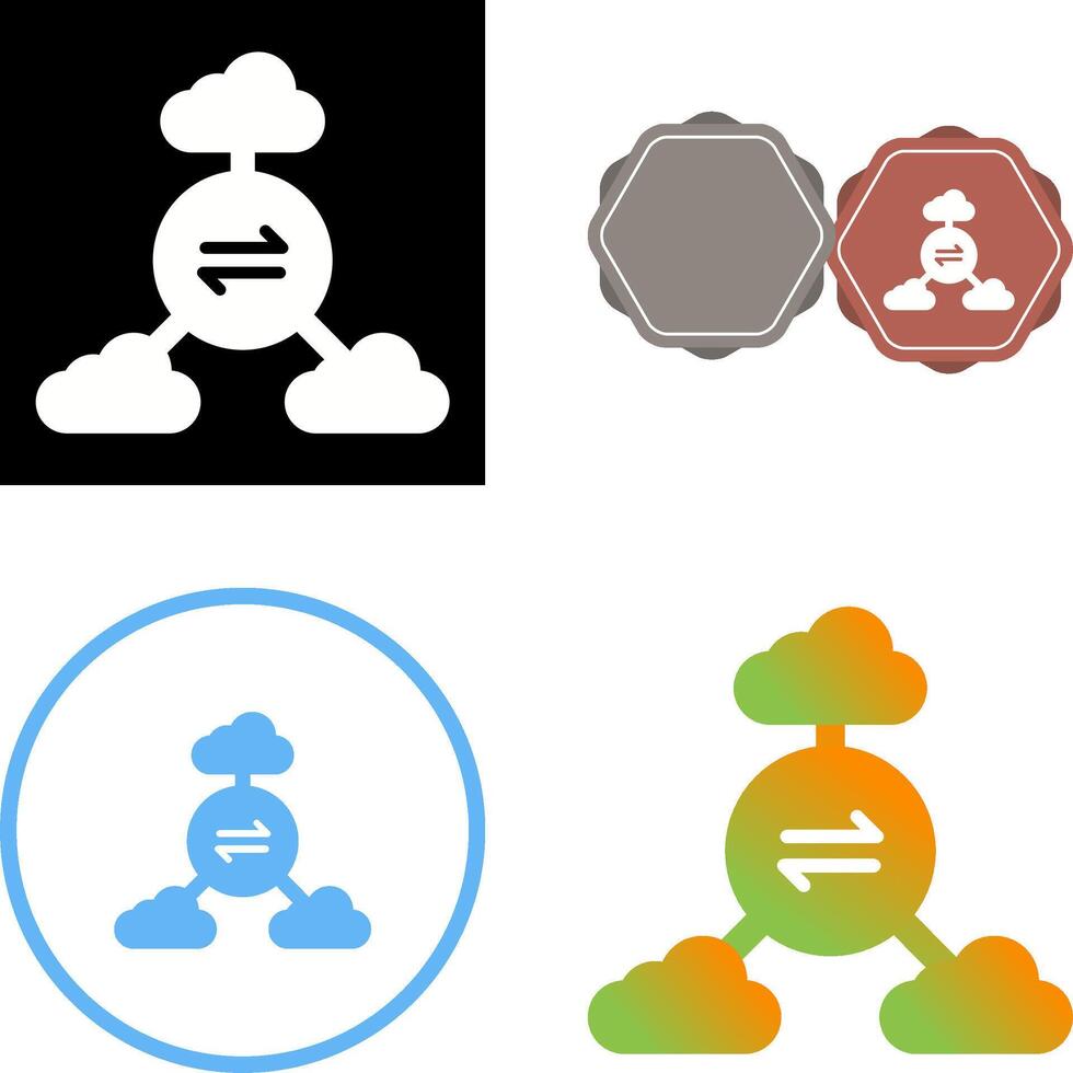 multi-nube vector icono