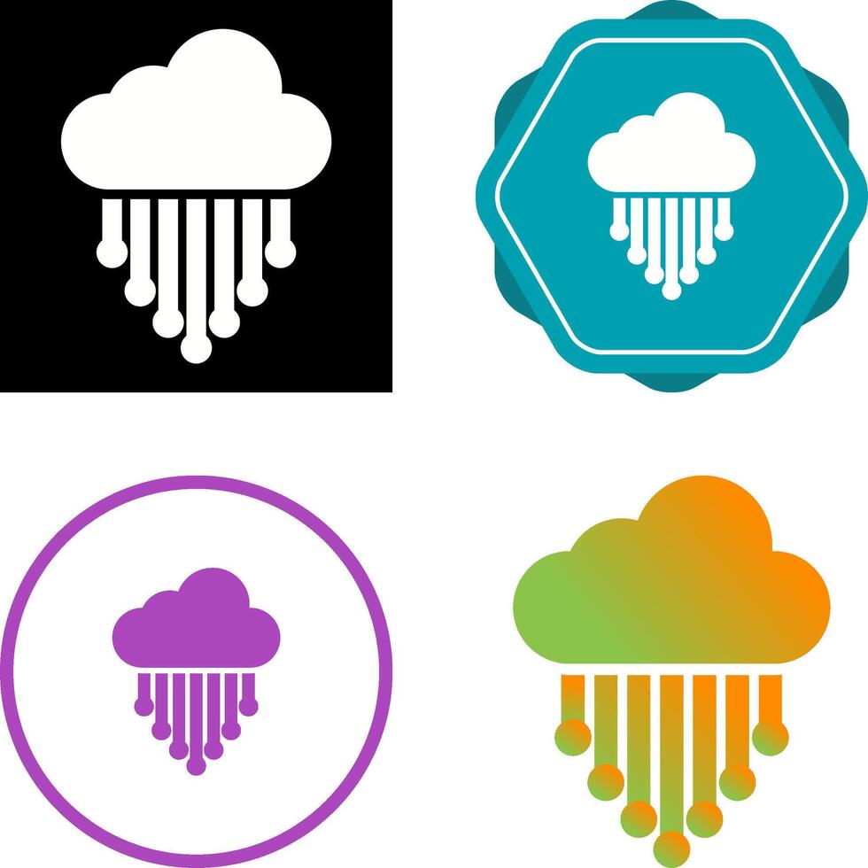 nube integración vector icono