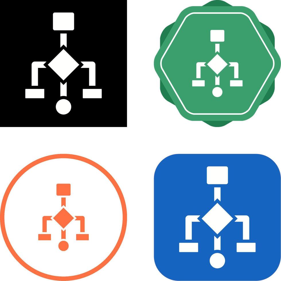 afinidad diagrama vector icono