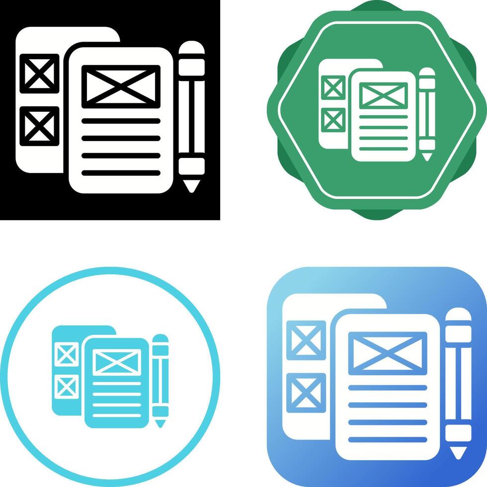 Low Fidelity Prototyping Vector Icon