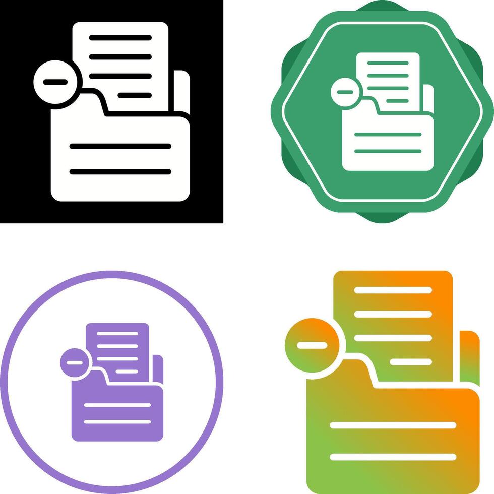 Document Remove Vector Icon