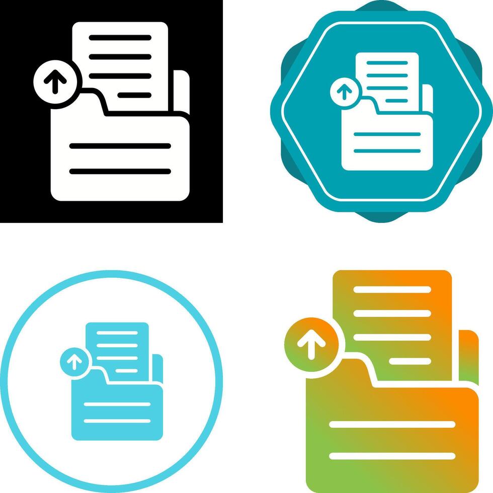 Document Upload Vector Icon