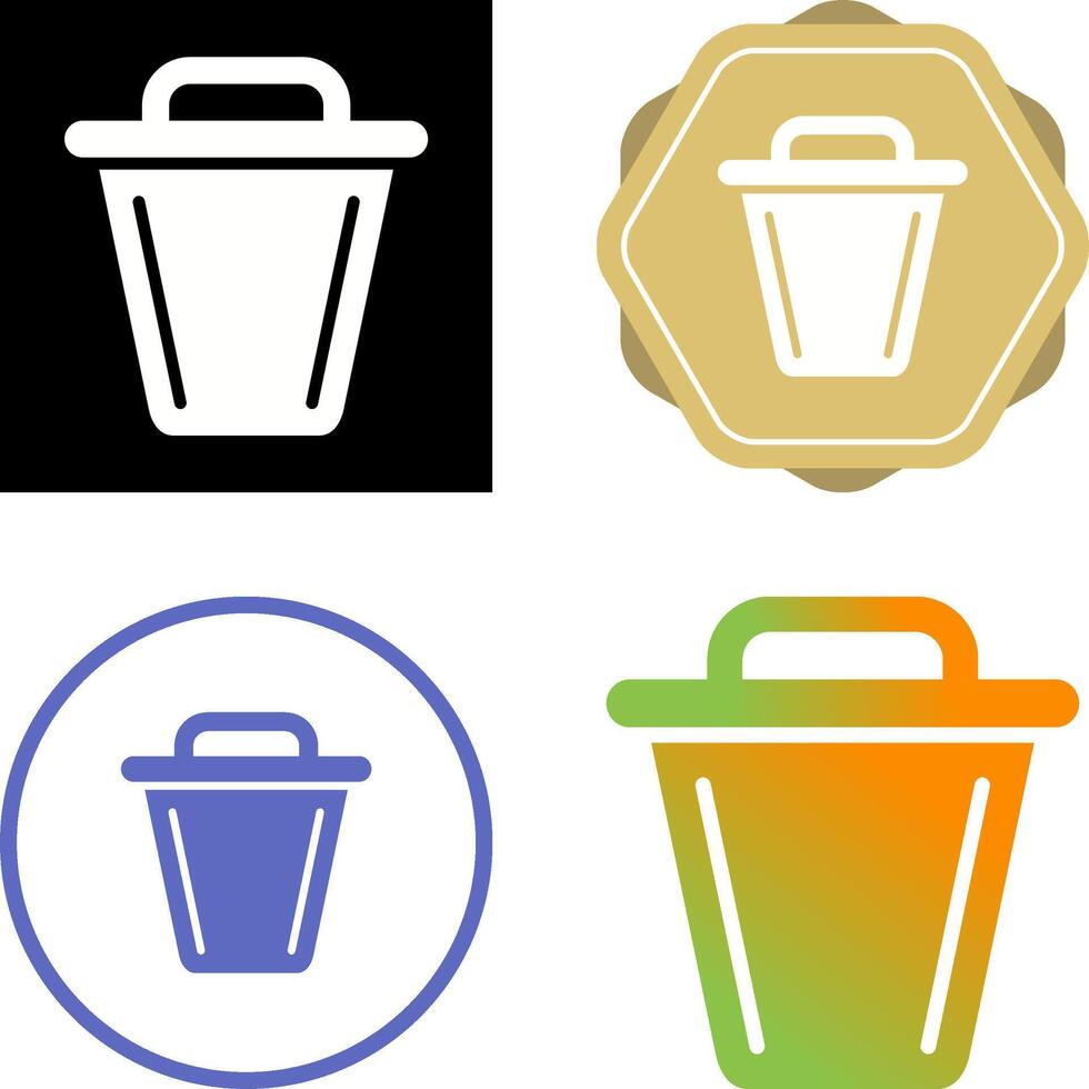 icono de vector de basura