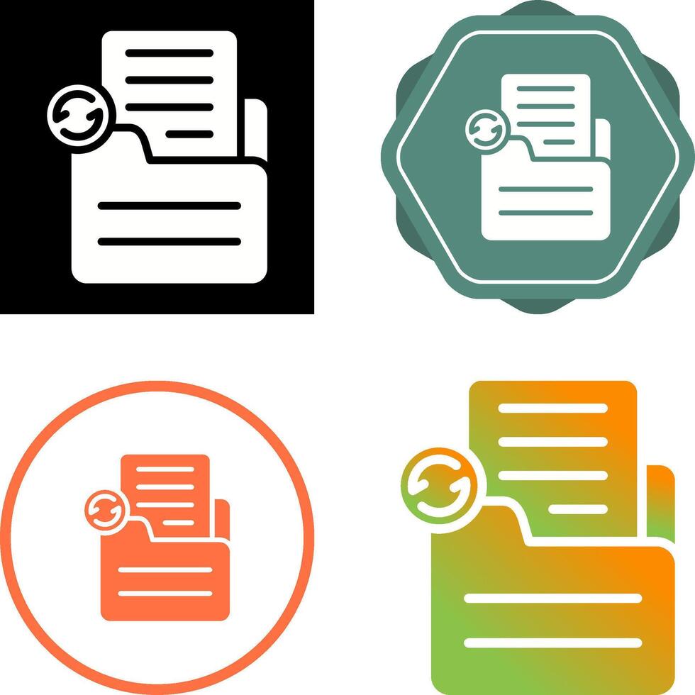 Document Sync Vector Icon