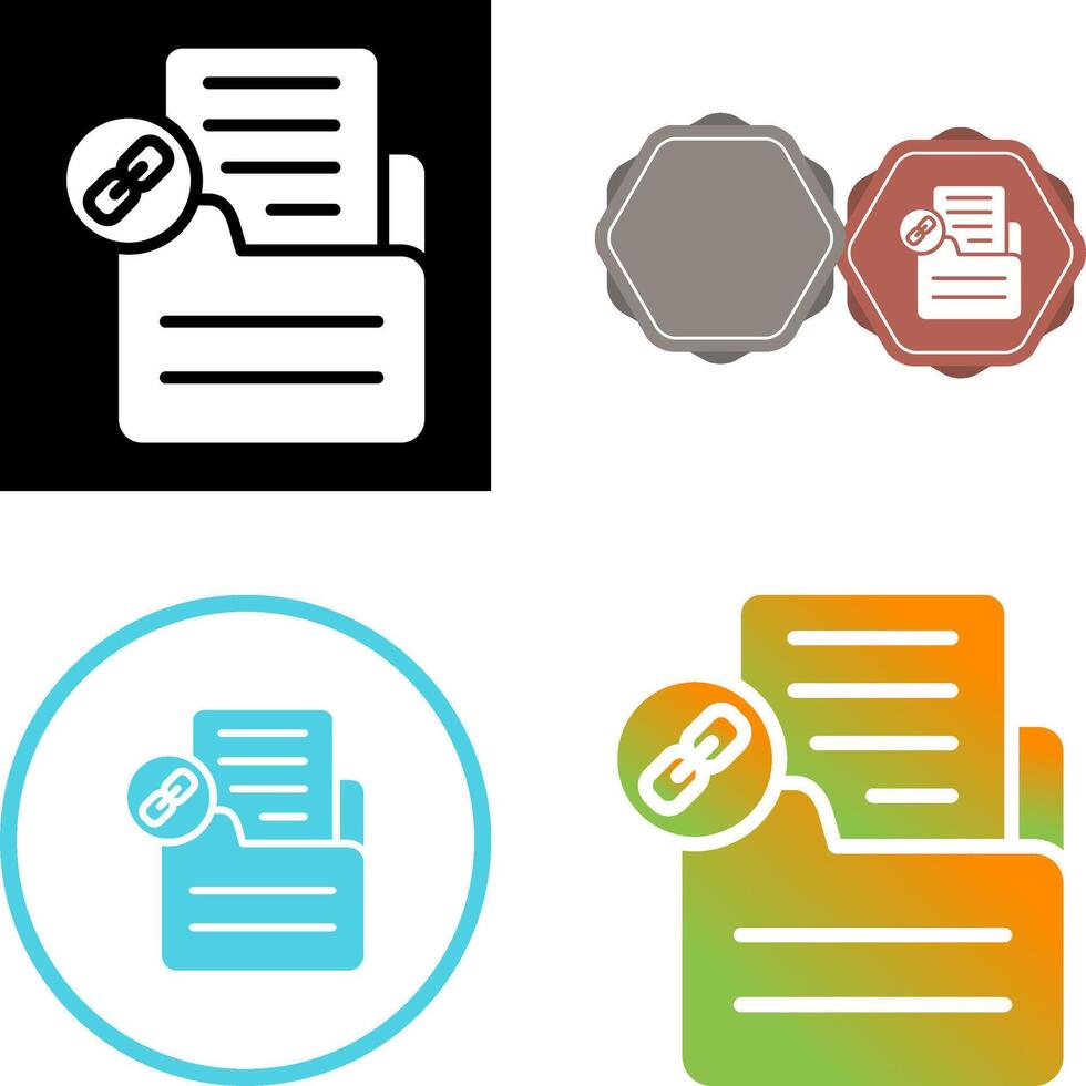 Document Link Vector Icon