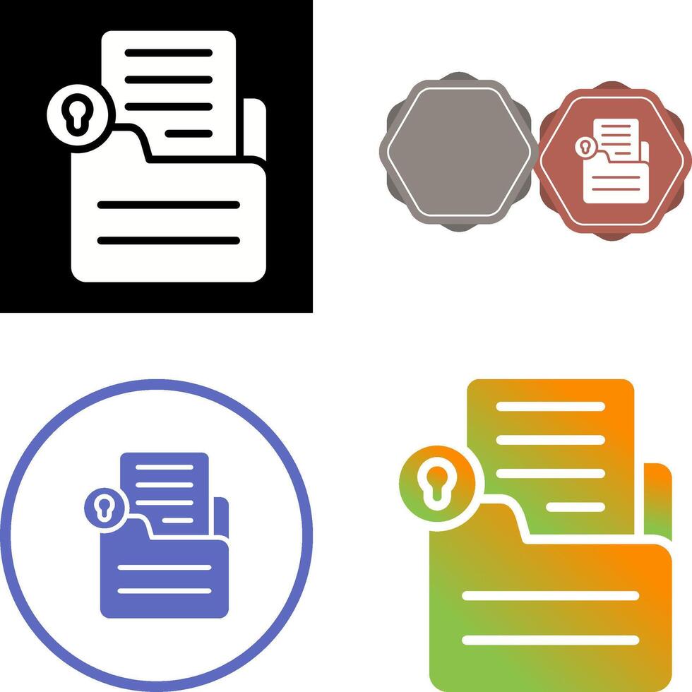 Document Lock Vector Icon