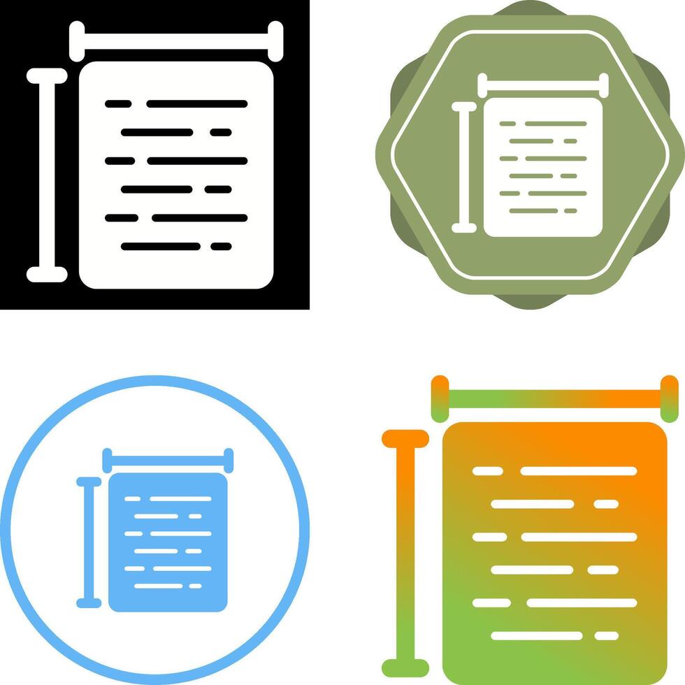 Document Size Vector Icon