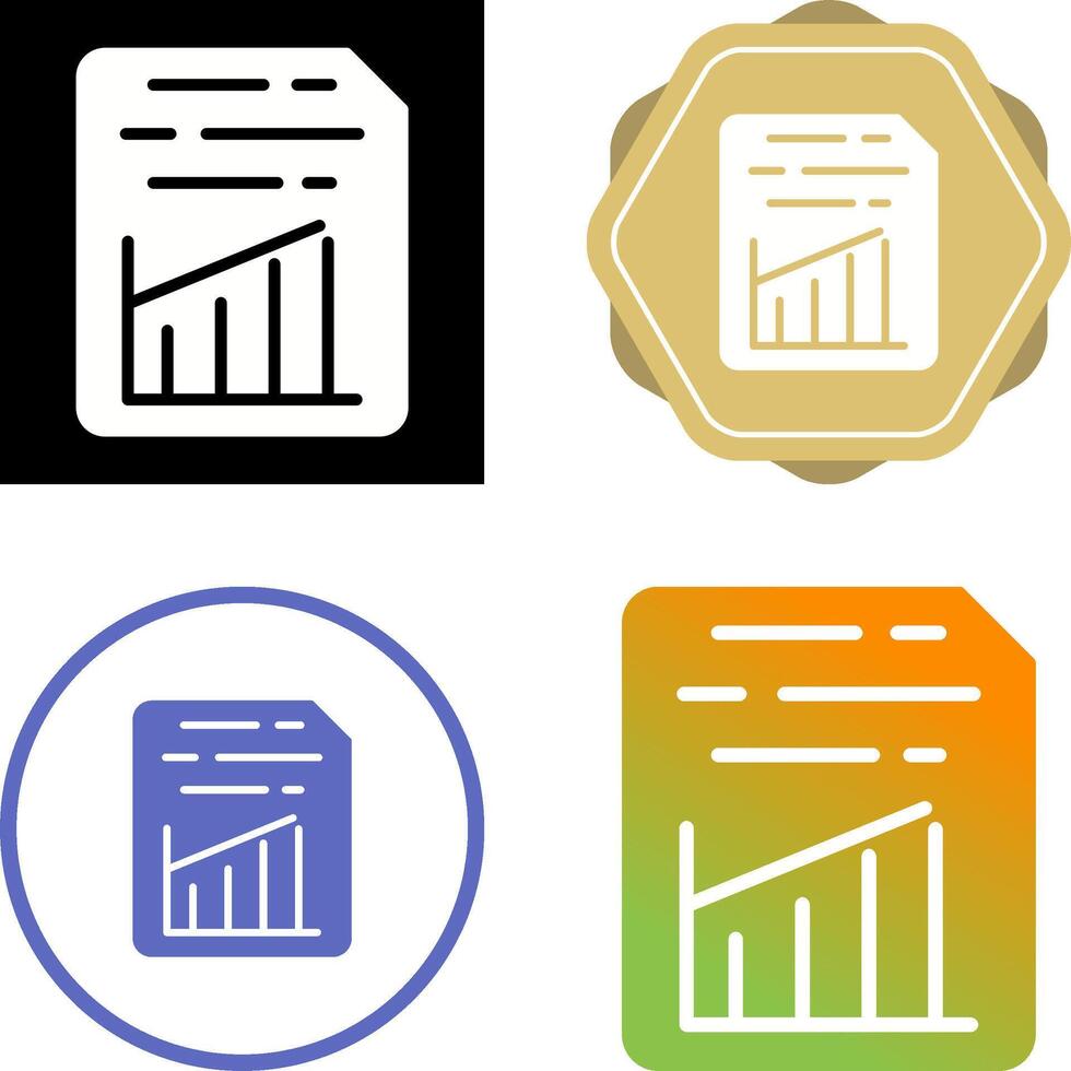 Document Insert Graph Vector Icon