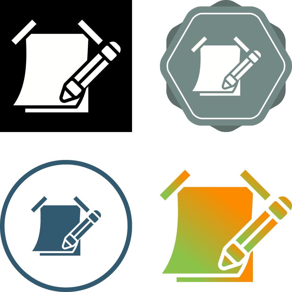 pegajoso Nota con lápiz vector icono