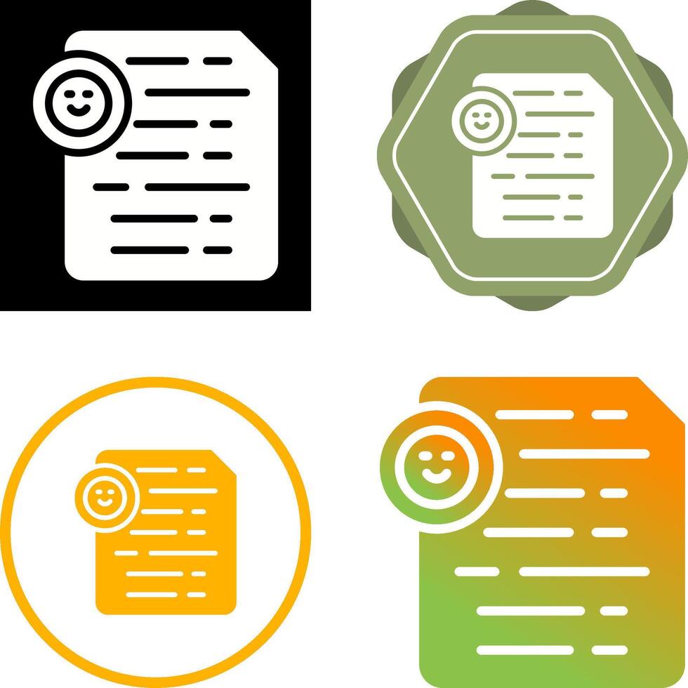 Document Insert Emoji Vector Icon