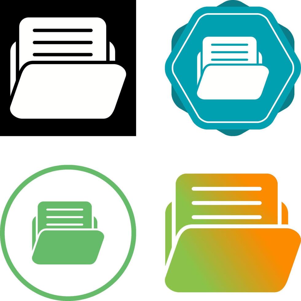 Document with folder Vector Icon