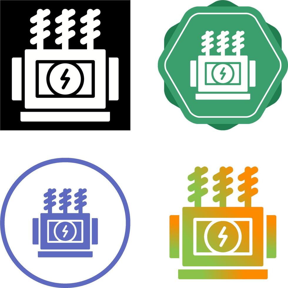 Power Transformer Vector Icon