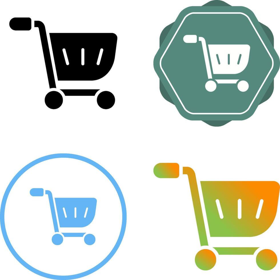 icono de vector de carrito de compras