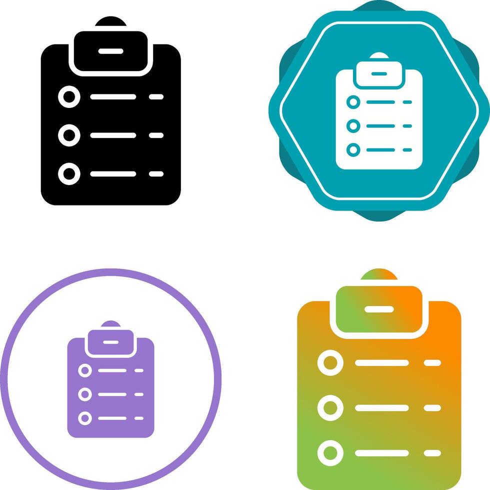 List Check Vector Icon
