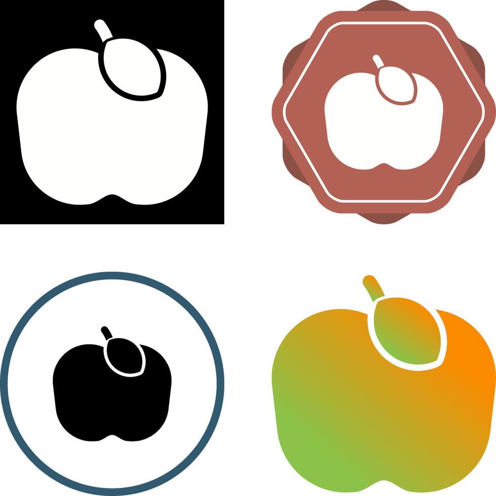 icono de vector de manzana