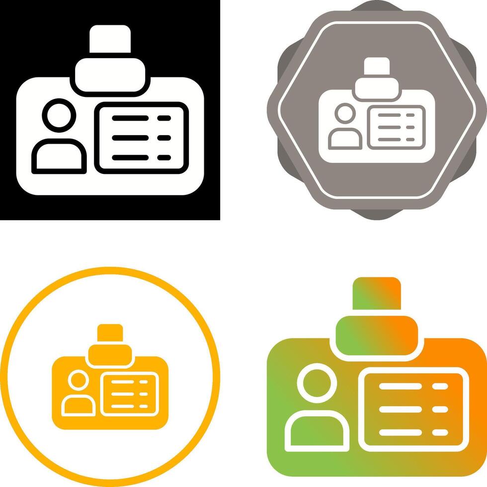 Id Card Vector Icon