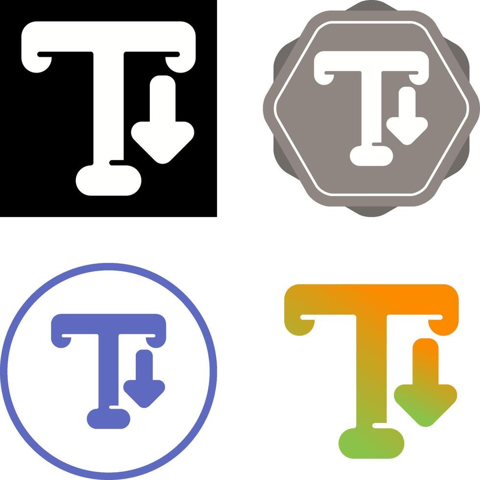 icono de vector de tipografía