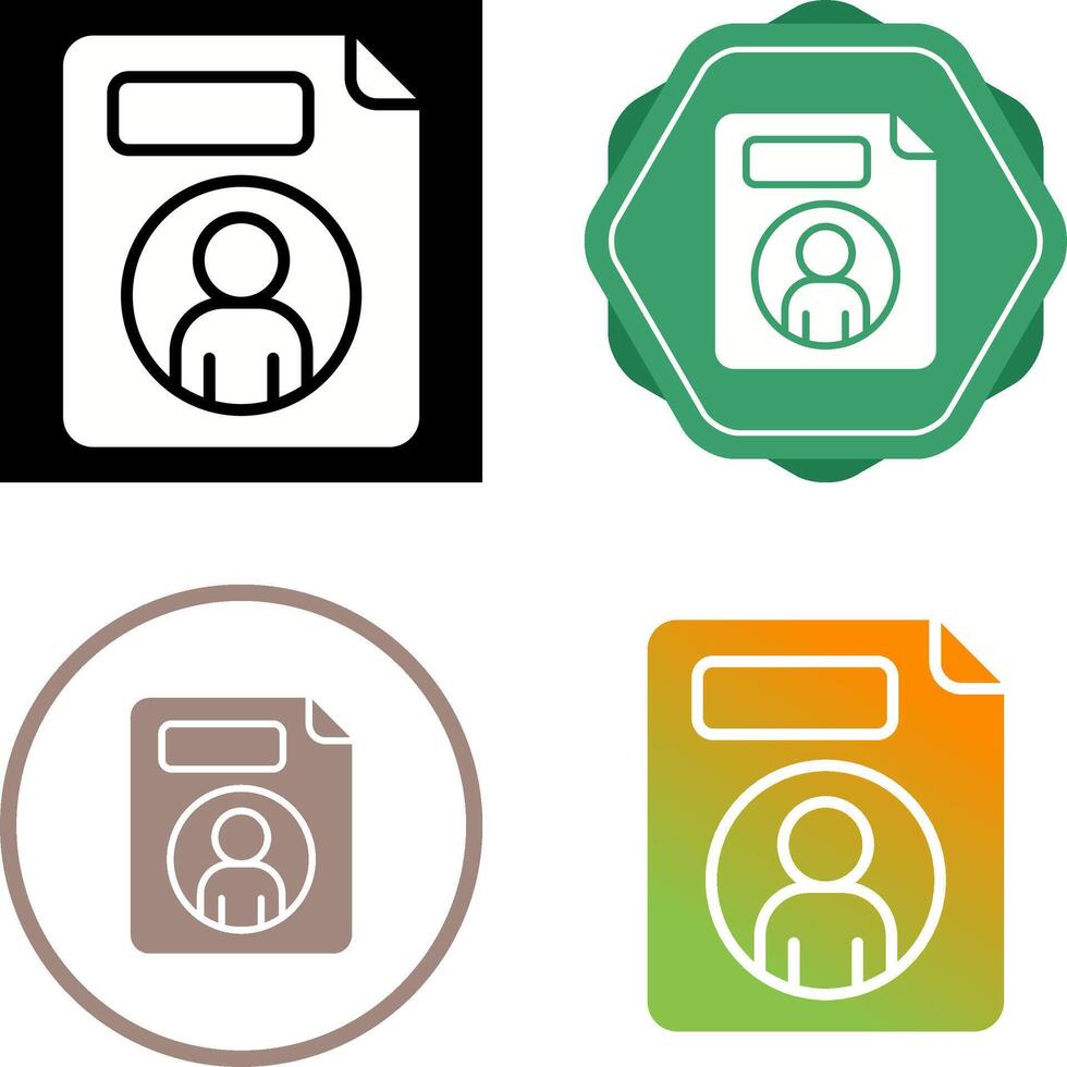 Personal File Vector Icon