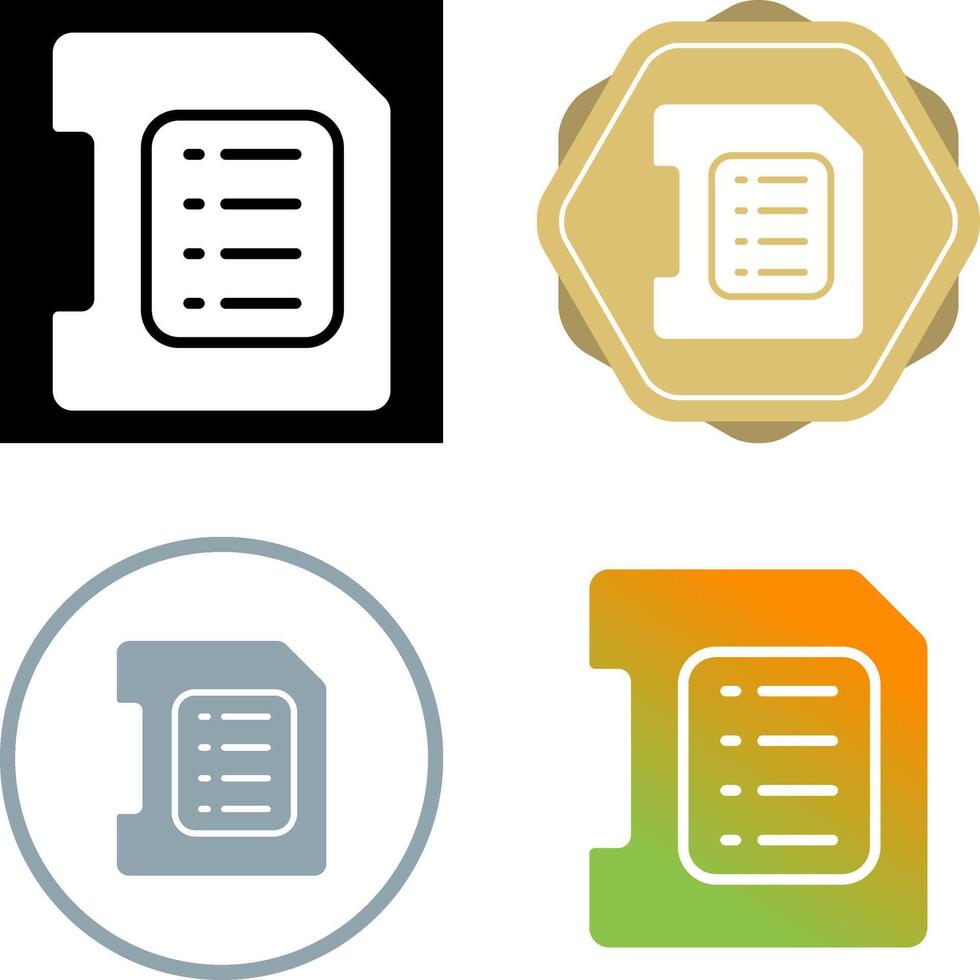 Sd Card Vector Icon