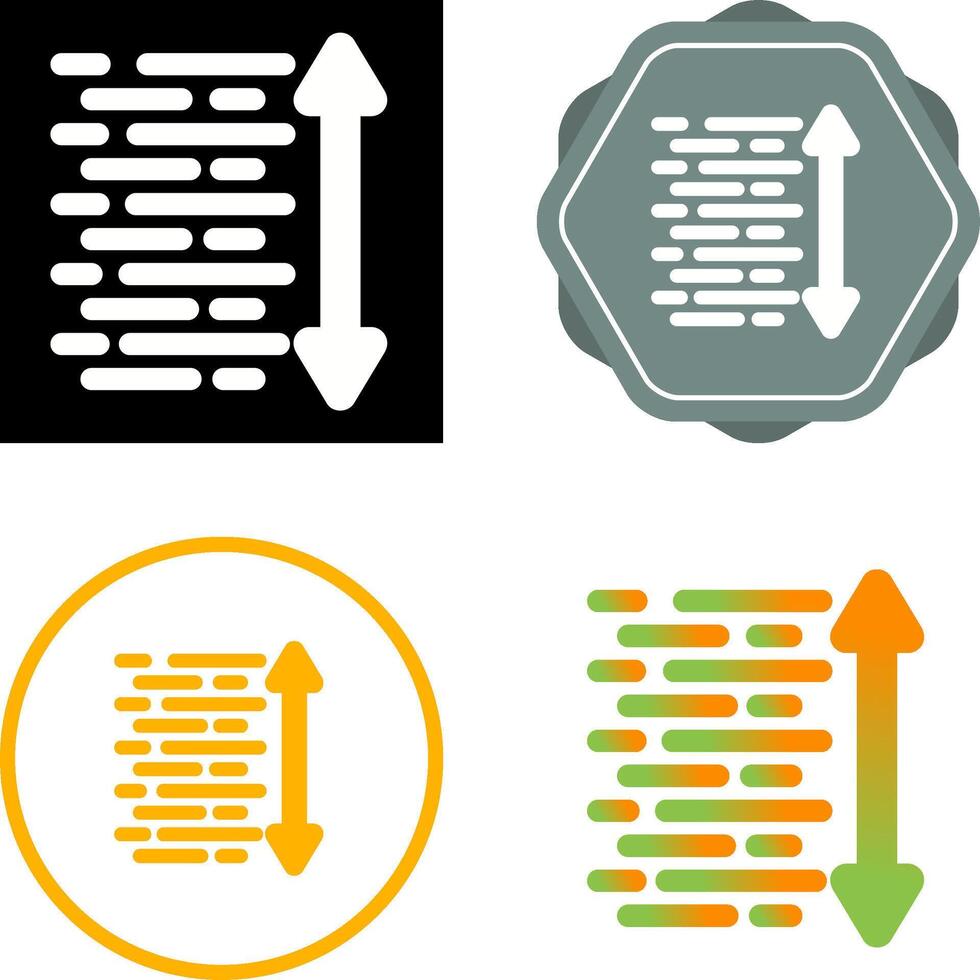 Line Spacing Vector Icon