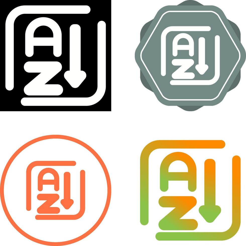 letras vector icono