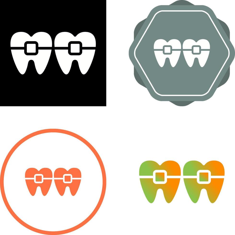 icono de vector de dientes