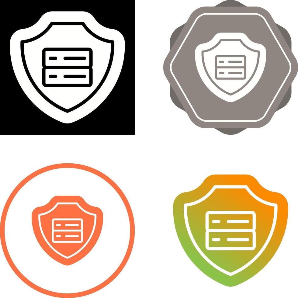 icono de vector de protección de datos