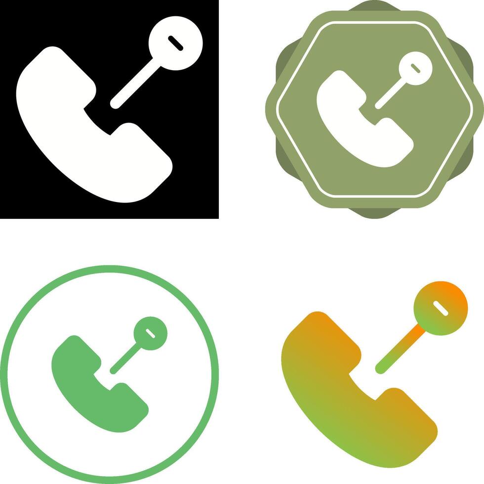 icono de vector de llamada telefónica