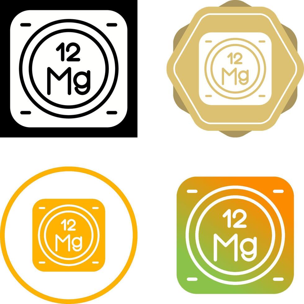 magnesio vector icono