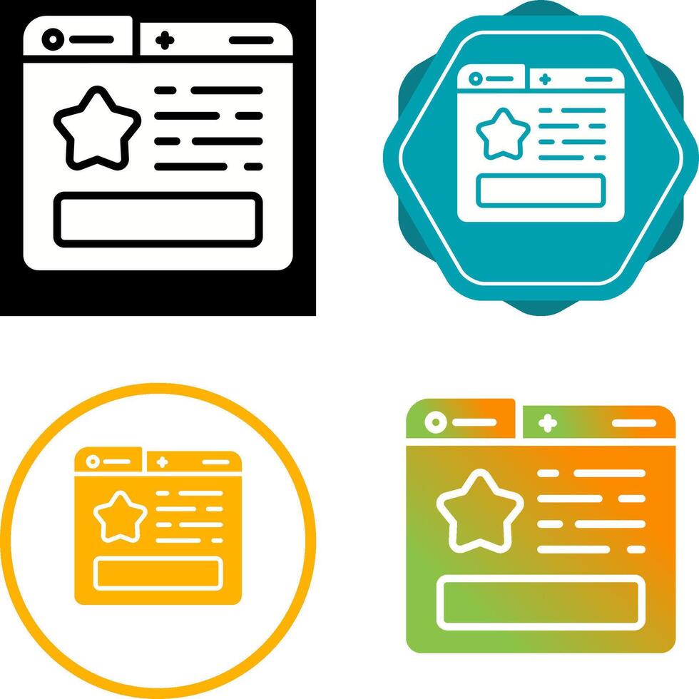 Favourite Page Vector Icon