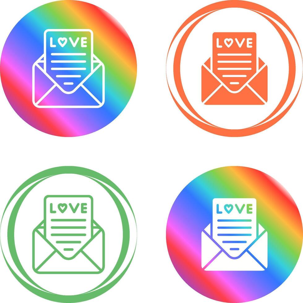 Romantic love letter Vector Icon