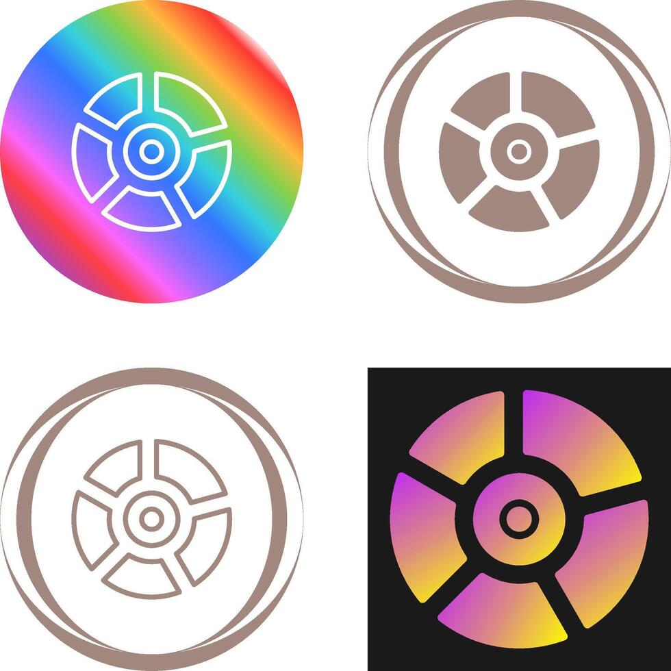 icono de vector de gráfico circular