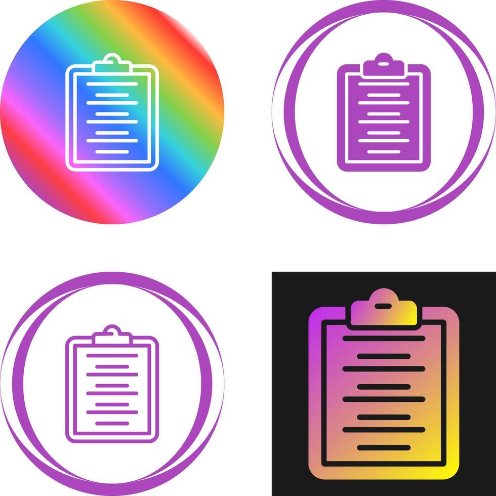 Writing Pad Vector Icon