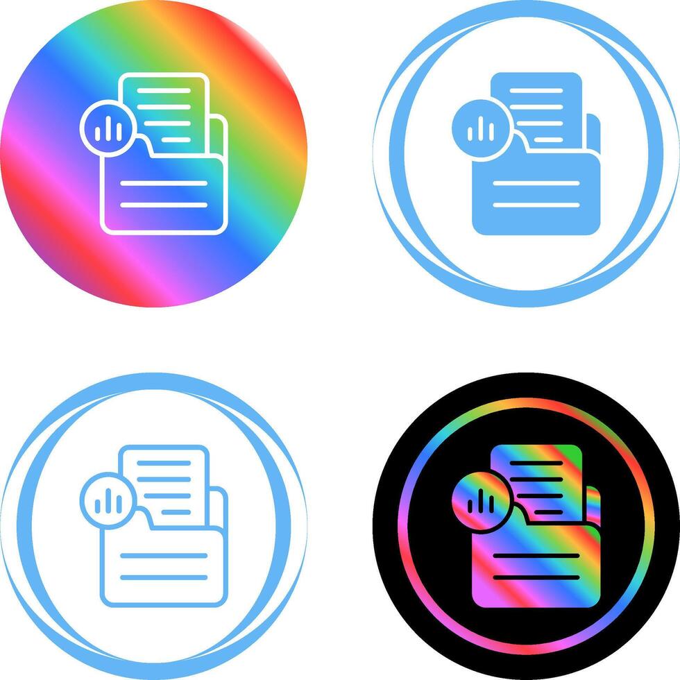 Document Analytics Vector Icon