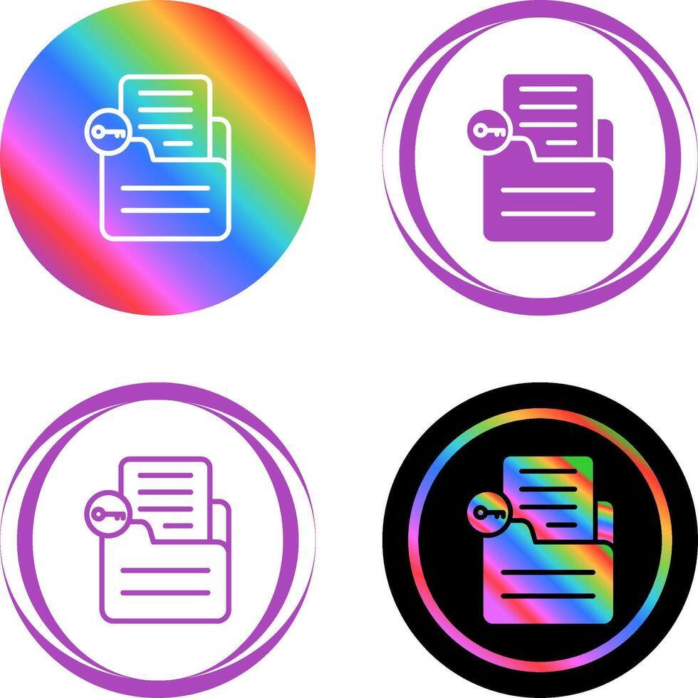 Document Unlock Vector Icon