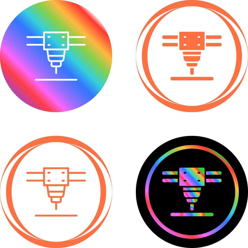 Laser Cutting Machine Vector Icon