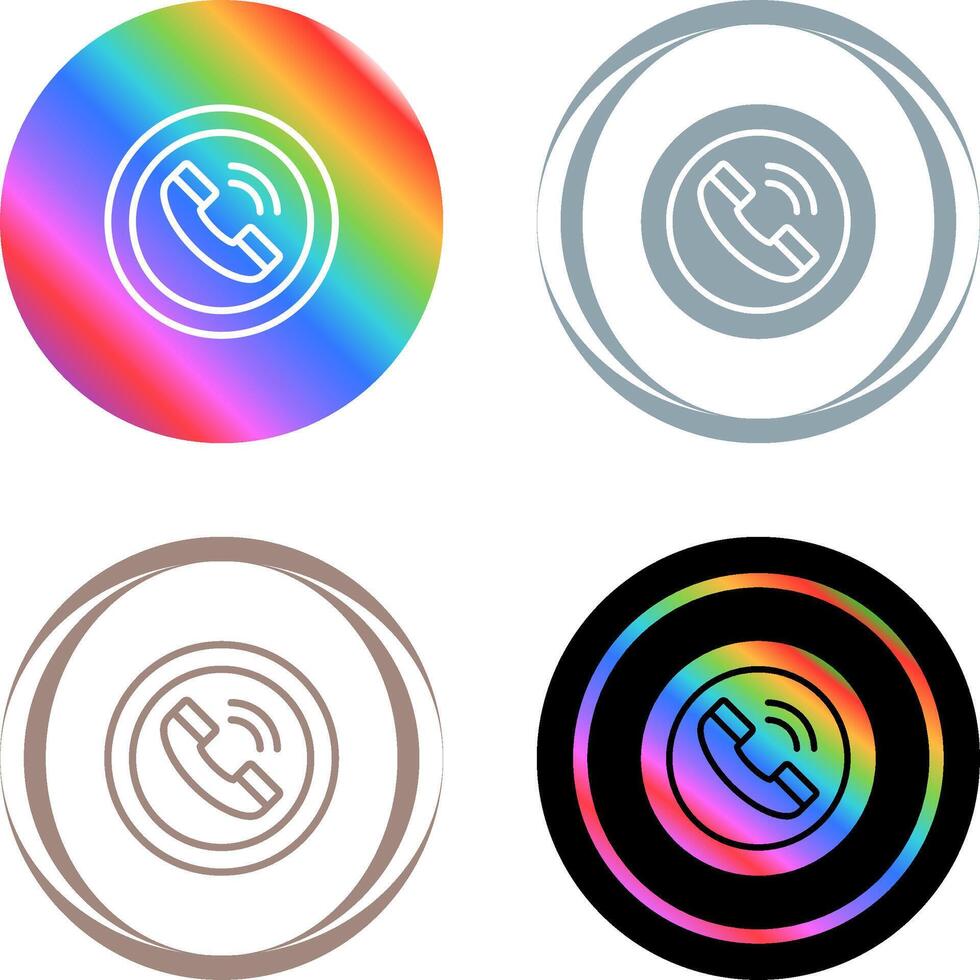 Circle Phone Vector Icon