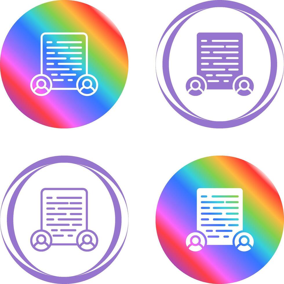 Document Collaboration Vector Icon