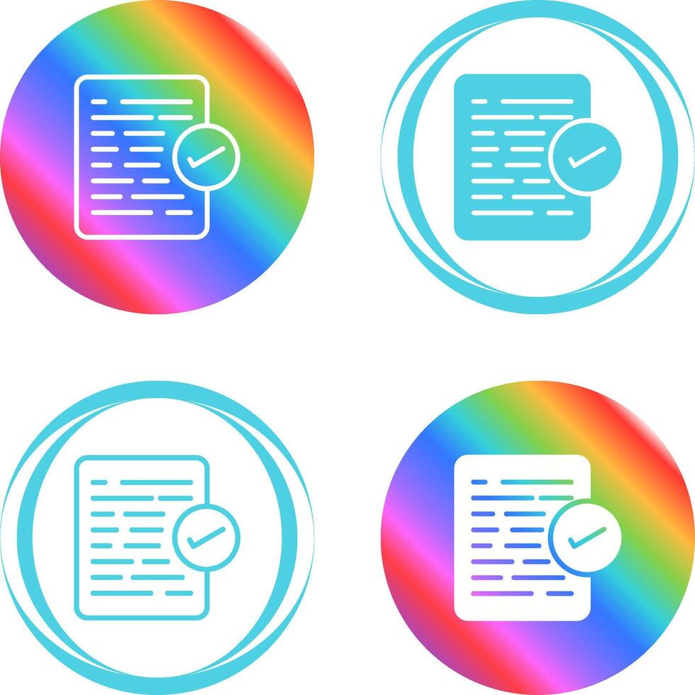 Document Approval Vector Icon