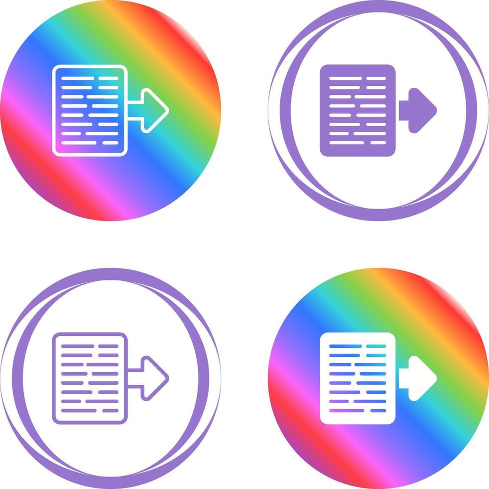 Document Export Vector Icon