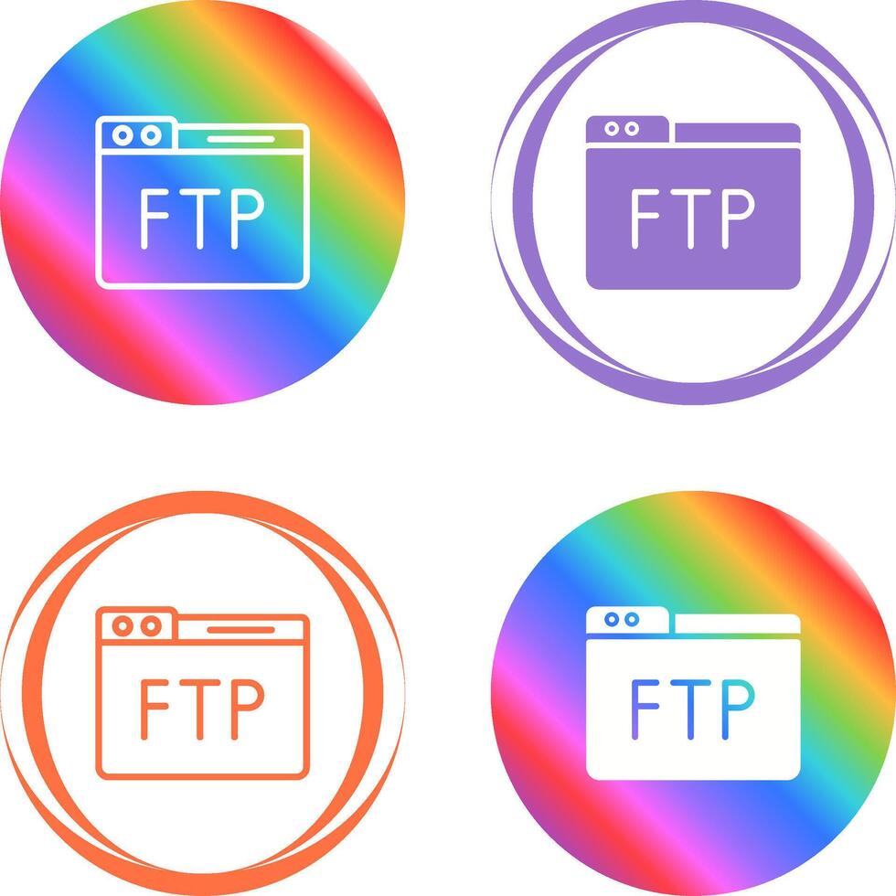 icono de vector ftp