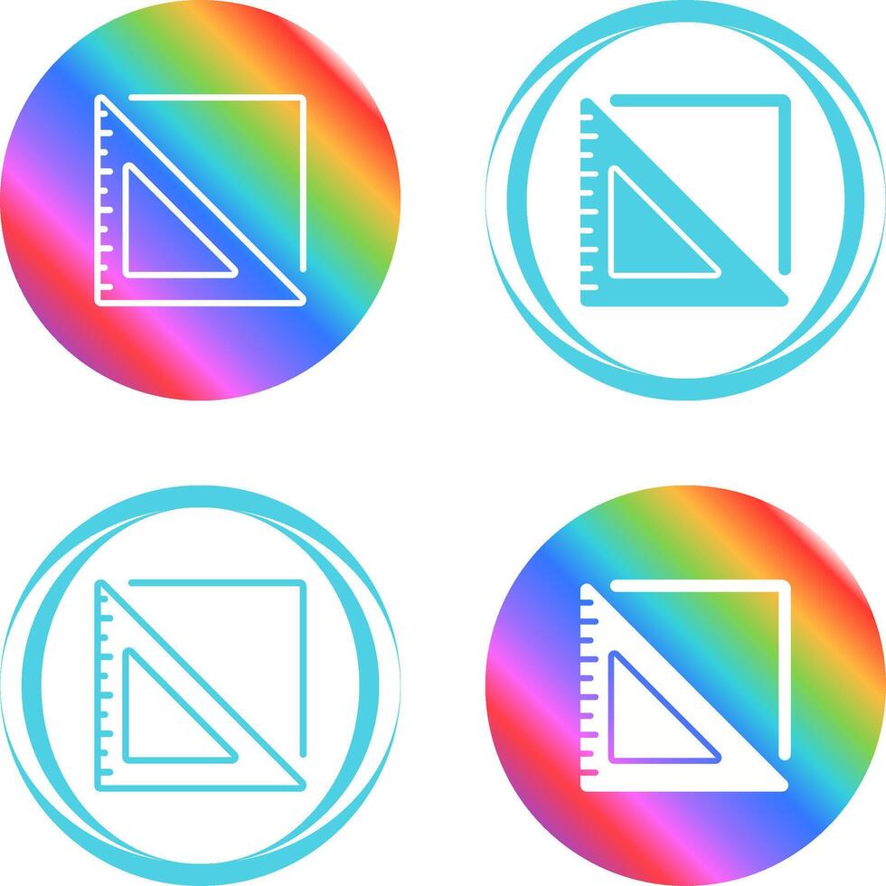 Triangular Ruler Vector Icon