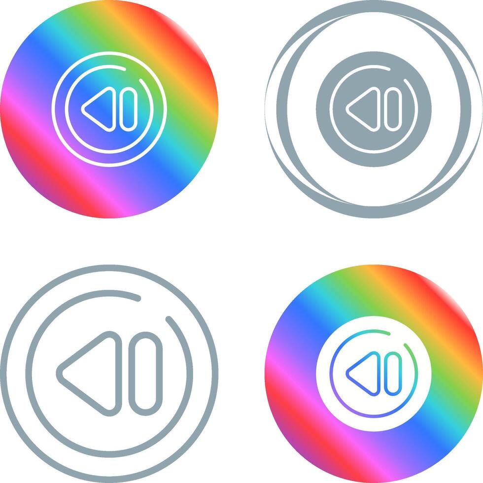 Previous Track Circle Vector Icon