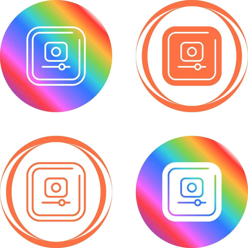 Video Record Square Vector Icon