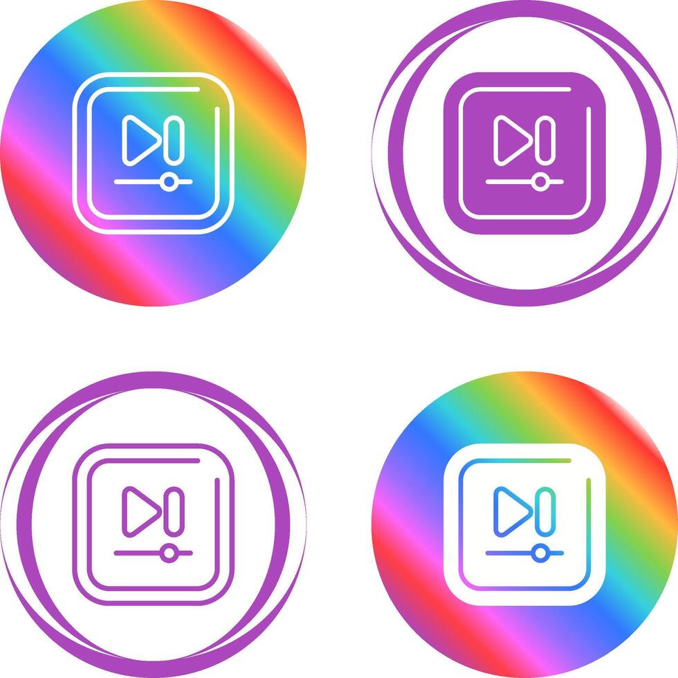 Video Next Track Square Vector icon