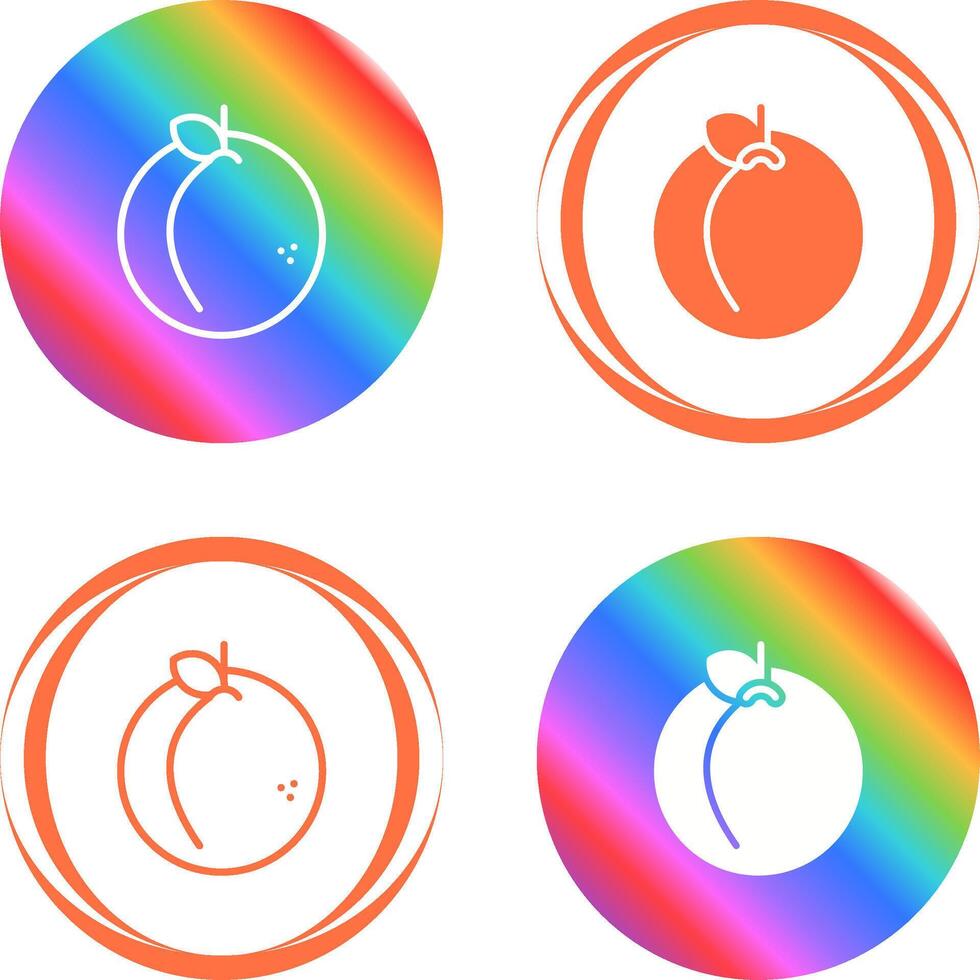 Peach Vector Icon