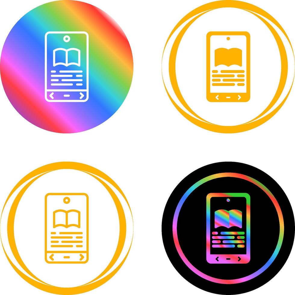 E book Reader Vector Icon