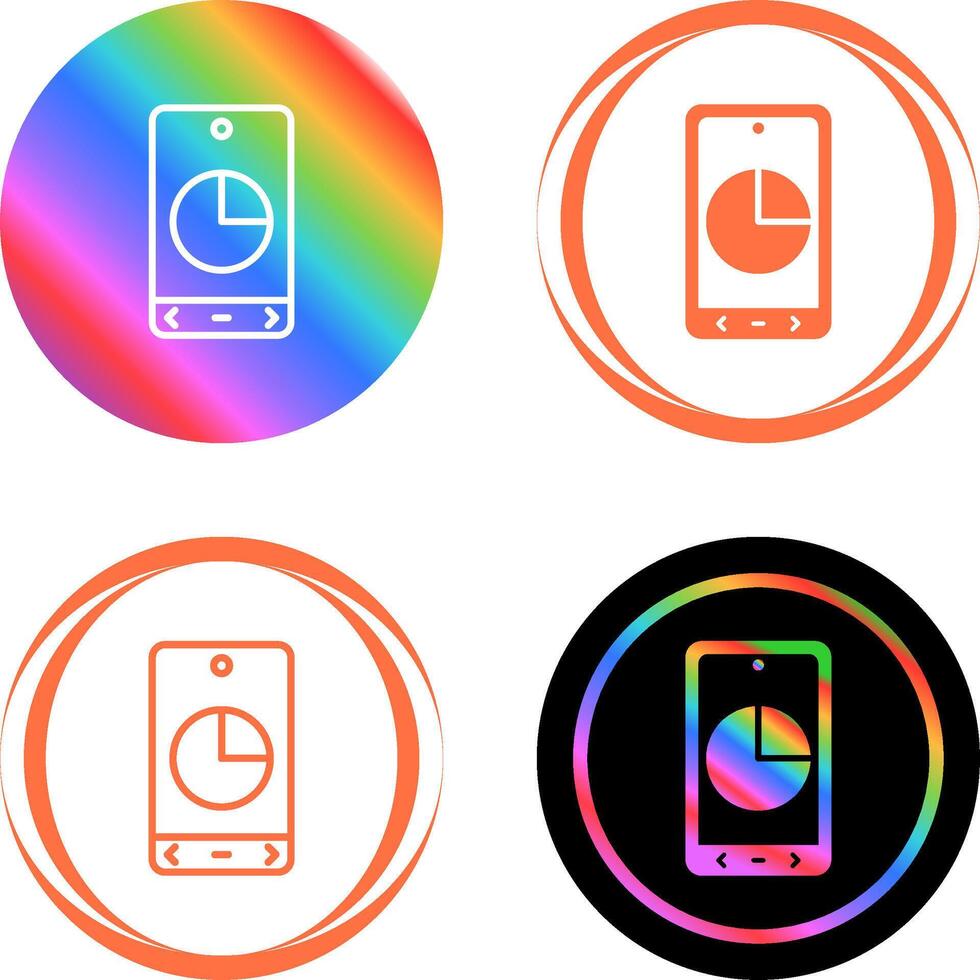 icono de vector de gráfico circular